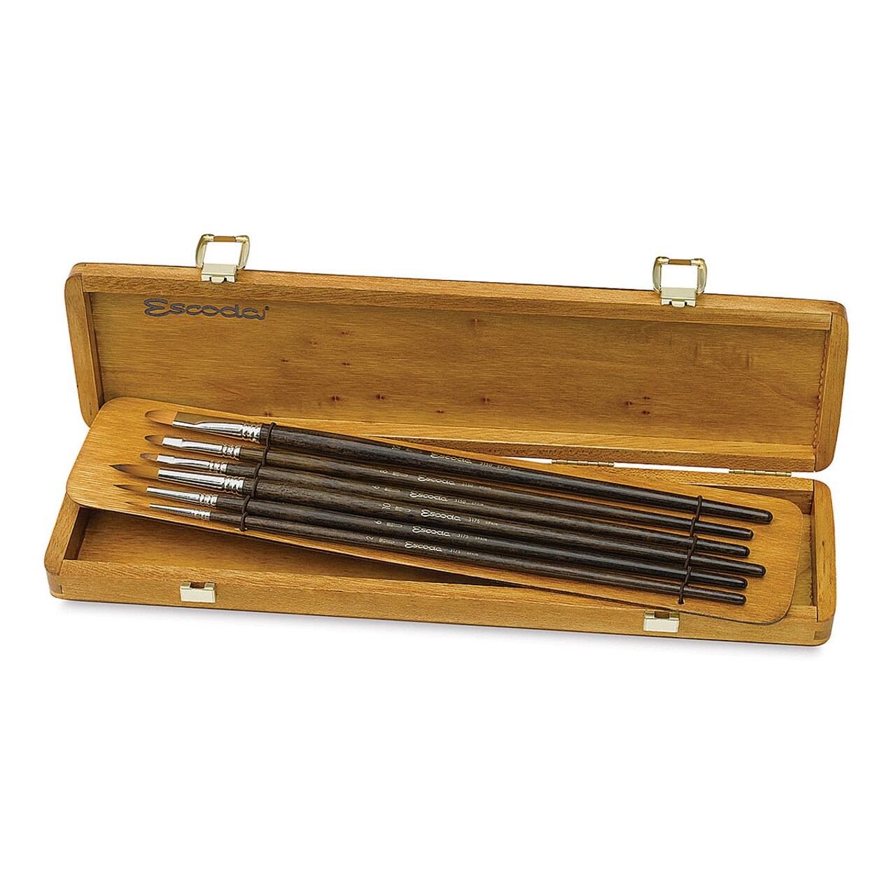 Escoda Prado Tame Synthetic Brush Set - Long Handle, Set of 6